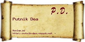 Putnik Dea névjegykártya